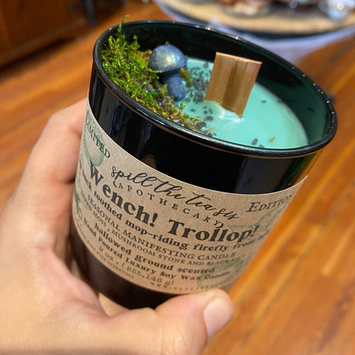Wench! Trollop! Intention Candle | Earthy Rain & Patchouli Soy Candle