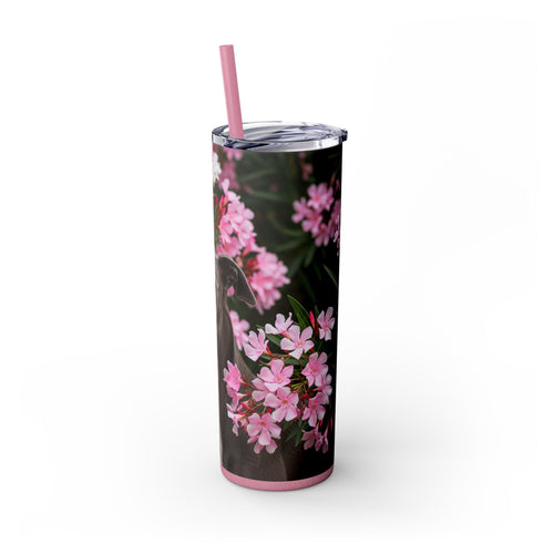 Skinny Tumbler with Straw – 20 oz Stainless Steel Cup