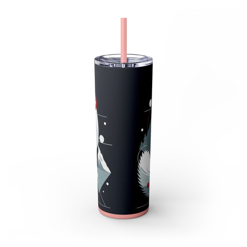 Skinny Tumbler with Straw – 20 oz Stainless Steel Cup