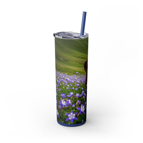 Skinny Tumbler with Straw – 20 oz Stainless Steel Cup