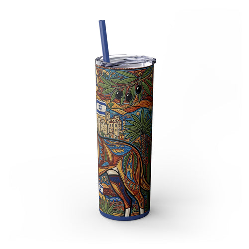 Skinny Tumbler with Straw – 20 oz Stainless Steel Cup
