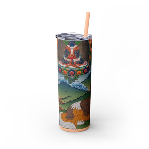 Skinny Tumbler with Straw – 20 oz Stainless Steel Cup