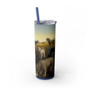 Skinny Tumbler with Straw – 20 oz Stainless Steel Cup