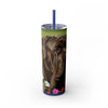 Skinny Tumbler with Straw – 20 oz Stainless Steel Cup
