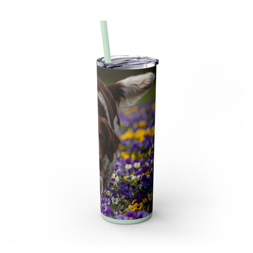 Skinny Tumbler with Straw – 20 oz Stainless Steel Cup