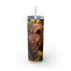 Skinny Tumbler with Straw – 20 oz Stainless Steel Cup