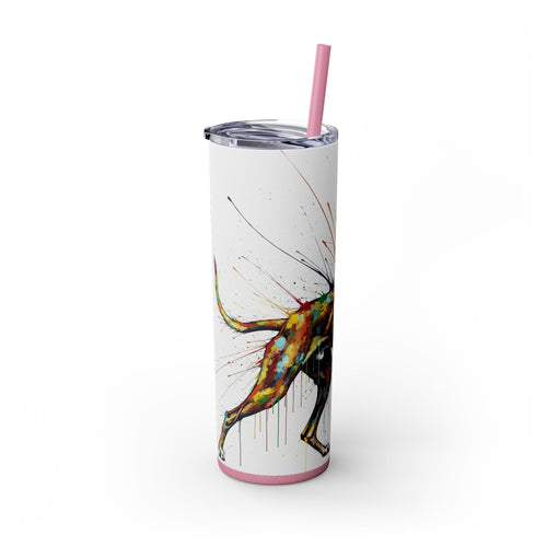 Skinny Tumbler with Straw – 20 oz Stainless Steel Cup