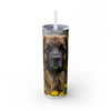 Skinny Tumbler with Straw – 20 oz Stainless Steel Cup