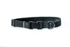 Sport Style Midnight Black Leather Dog Collar