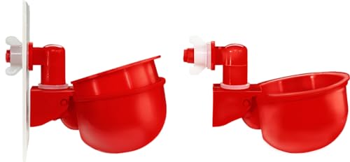 Automatic Chicken Water Cup Waterer Kit for Poultry 2-Pack