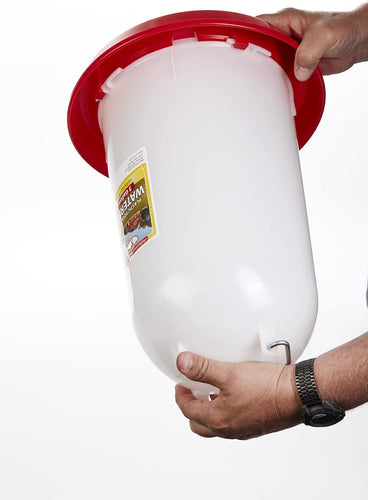 Little Giant 3 Gallon Poultry Drinker 2-Pack Gravity Fed Chicken Waterer Red Base