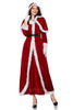 New red and white warm cozy cute long Christmas Robe for women