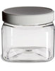 Clear PET Plastic Grip Dry/Liquid Food Storage Jars w/ Caps (Food Grade - BPA Free)