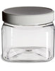 Clear PET Plastic Grip Dry/Liquid Food Storage Jars w/ Caps (Food Grade - BPA Free)