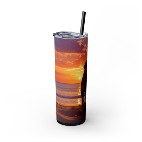 Skinny Tumbler with Straw – 20 oz Stainless Steel Cup