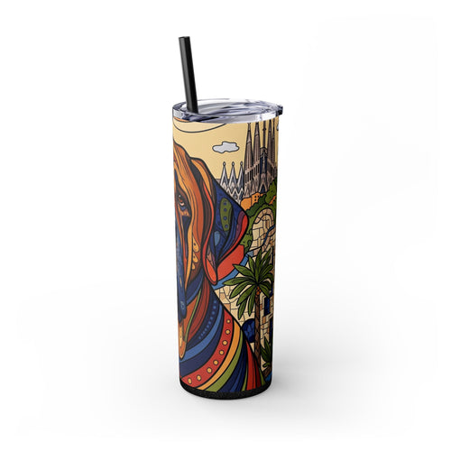 Skinny Tumbler with Straw – 20 oz Stainless Steel Cup