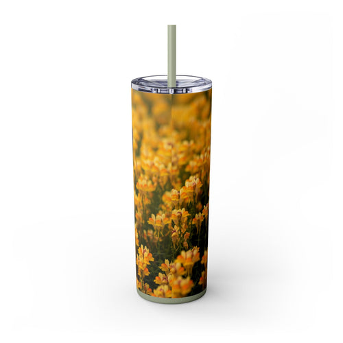 Skinny Tumbler with Straw – 20 oz Stainless Steel Cup