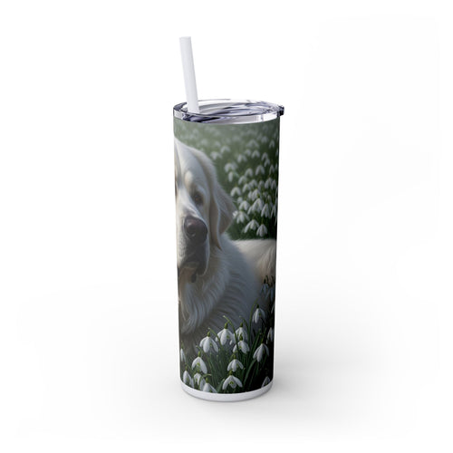 Skinny Tumbler with Straw – 20 oz Stainless Steel Cup