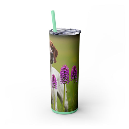 Skinny Tumbler with Straw – 20 oz Stainless Steel Cup