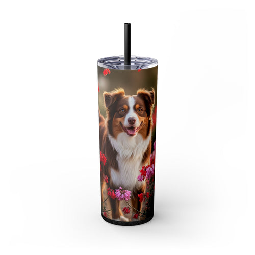 Skinny Tumbler with Straw – 20 oz Stainless Steel Cup