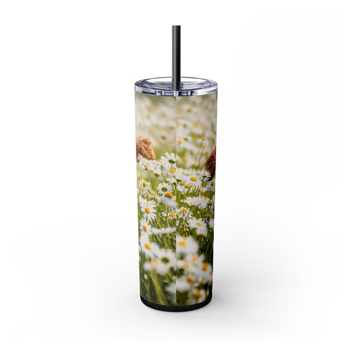 Skinny Tumbler with Straw – 20 oz Stainless Steel Cup