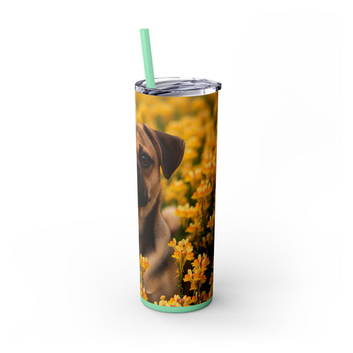 Skinny Tumbler with Straw – 20 oz Stainless Steel Cup