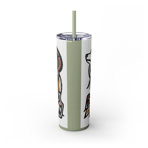 Skinny Tumbler with Straw – 20 oz Stainless Steel Cup
