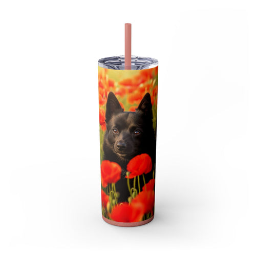 Skinny Tumbler with Straw – 20 oz Stainless Steel Cup