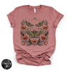 Poppy Moon Moth Tee | Celestial Floral Moth Graphic T-Shirt