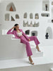 New Professional Pink Ladies Fashion Blazer pants Suit for women