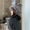 All-match Cute Woolen Knitted Ear Caps Plus Velvet Thick Winter Lei Feng Hat