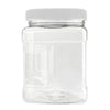 Clear PET Plastic Grip Dry/Liquid Food Storage Jars w/ Caps (Food Grade - BPA Free)