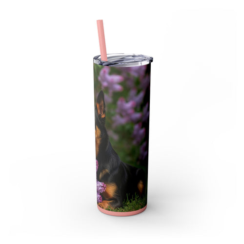 Skinny Tumbler with Straw – 20 oz Stainless Steel Cup