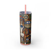 Skinny Tumbler with Straw – 20 oz Stainless Steel Cup