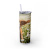 Skinny Tumbler with Straw – 20 oz Stainless Steel Cup