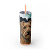 Skinny Tumbler with Straw – 20 oz Stainless Steel Cup