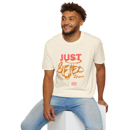 Just Blessed Graffiti Graphic Tee — Urban Faith Inspirational T-Shirt