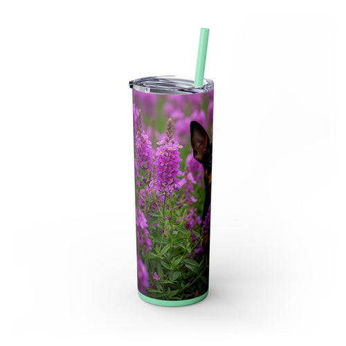 Skinny Tumbler with Straw – 20 oz Stainless Steel Cup