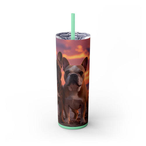 Skinny Tumbler with Straw – 20 oz Stainless Steel Cup