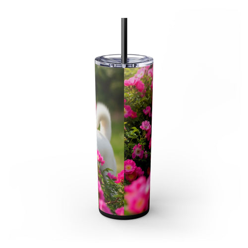 Skinny Tumbler with Straw – 20 oz Stainless Steel Cup
