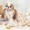 Luxury design dog dress tulip chiffon 2 colors