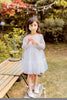 Girls puff sleeve super fairy white gauze skirt