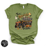 This Hayride Is Trash Tee | Funny Raccoon Fall Graphic T-Shirt