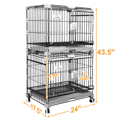 24-30 Black Metal Wire Dog Crate LS-2N01/LS-2.5N01