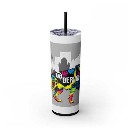 Skinny Tumbler with Straw – 20 oz Stainless Steel Cup