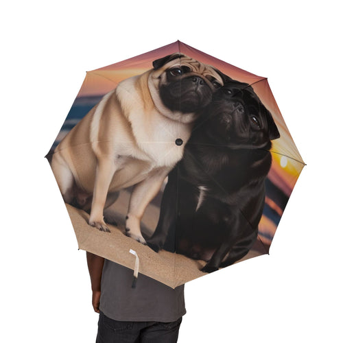 48 Semi-Automatic Umbrella – Windproof Large Travel Rain Umbrella
