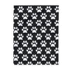 Cozy Paw Print Arctic Fleece Dog Blanket