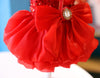 Dog Dress Red Princess with Layered Tulle Skirt