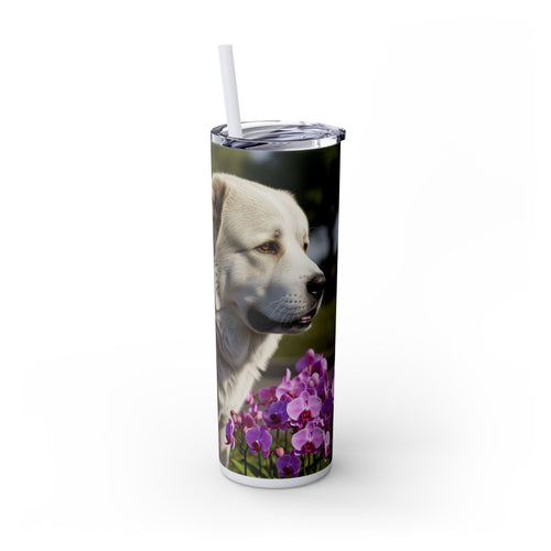 Skinny Tumbler with Straw – 20 oz Stainless Steel Cup