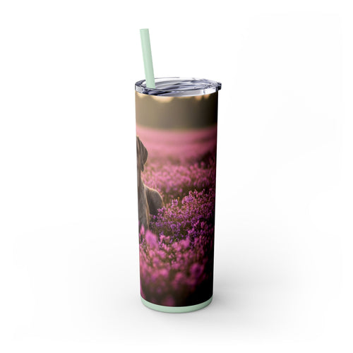 Skinny Tumbler with Straw – 20 oz Stainless Steel Cup
